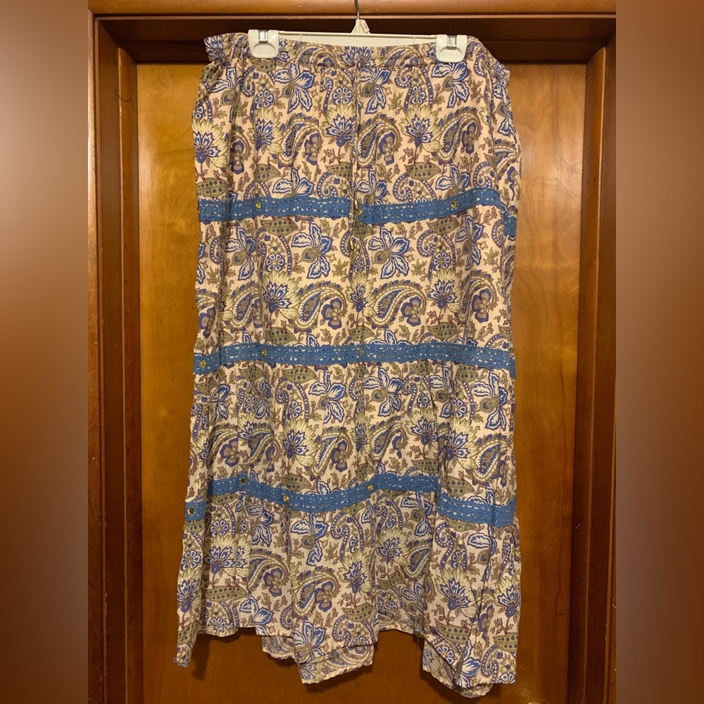 Dress Barn Size 22/24 Boho Print Maxi Skirt